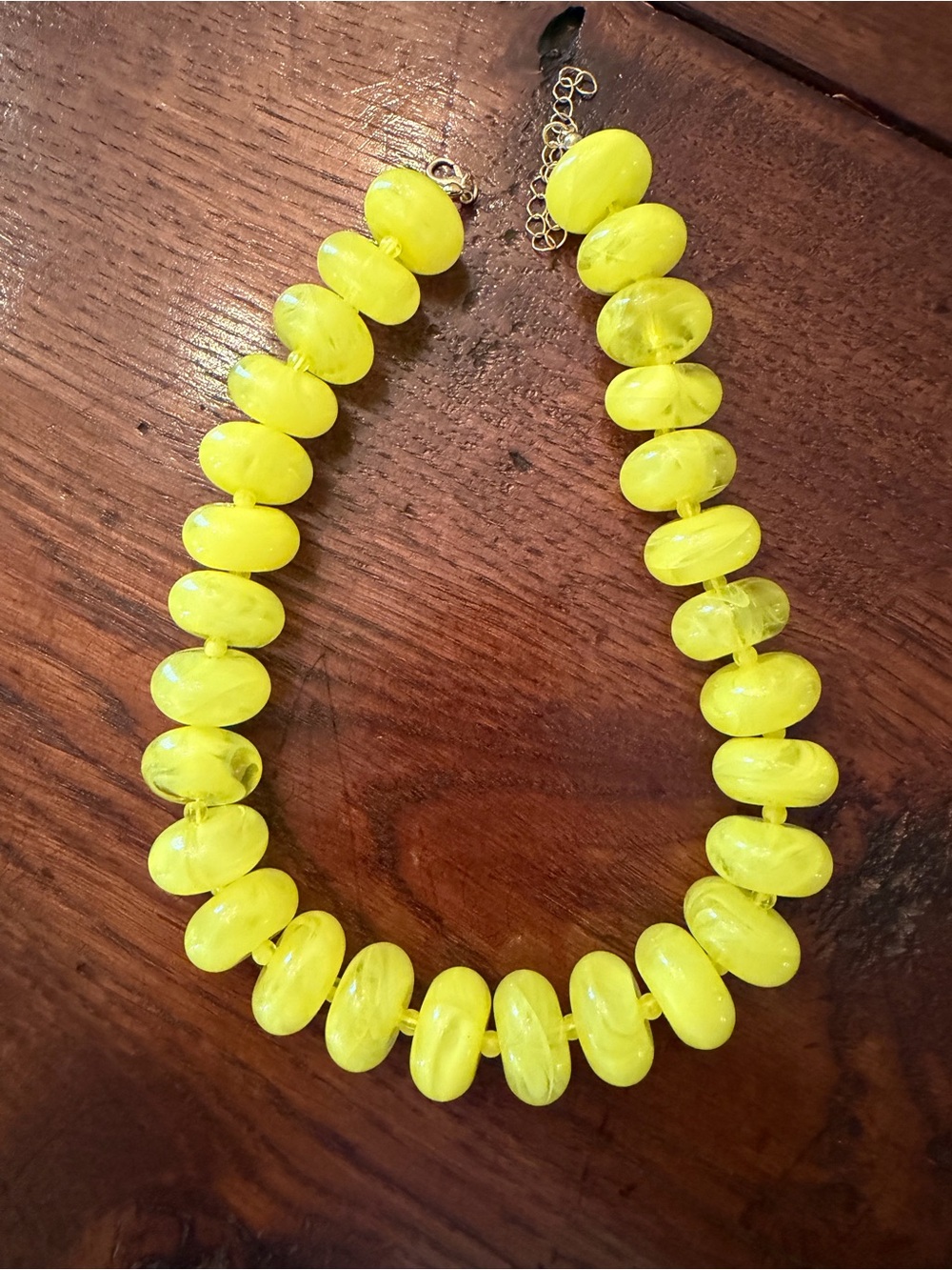 Yellow Bead Statement Necklace - Women Jewelry